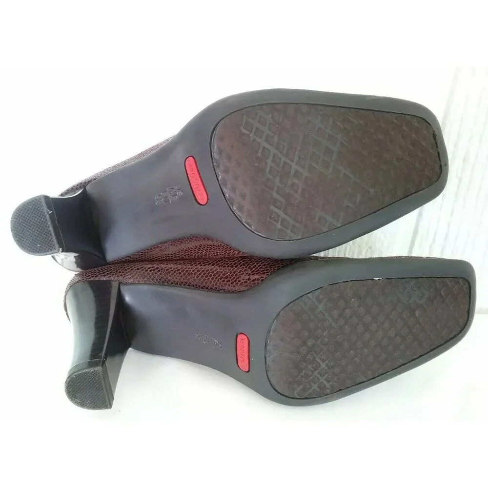 Aerosoles Cinch Worm Women's Brown Vegan Mules Slip On High Heels Sandals 7.5 B - Picture 6 of 10